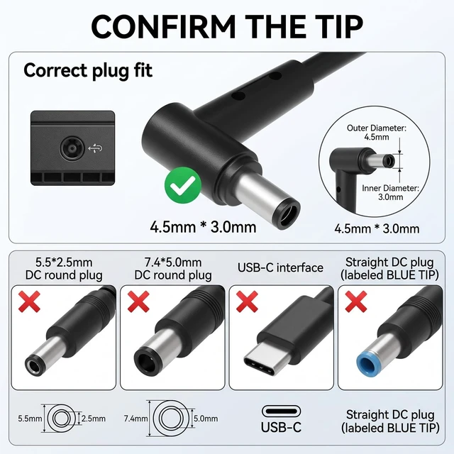 Alt view image 4 of 5 - 65W Charger for Asus Vivobook F1504V F1502ZA F1504ZA F1704V F1502Z F1504Z