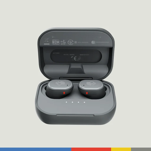 Alt view image 2 of 5 - Skullcandy Grind Wireless Earbuds, Bluetooth Headphones, Up to 40 Hours Battery, Noise Isolating Fit, Microphone for iPhone Android, Customizable via Skull-iQ App - Chill Grey