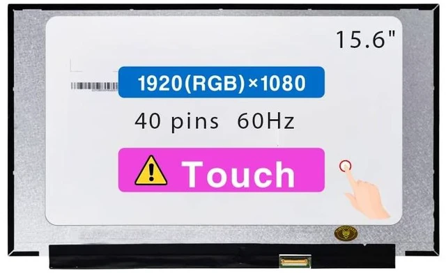 Main image of 15.6" Screen Replacement for NV156FHM-T07 V8.1 V8.4 for Lenovo Ideapad 5-15ABA7 5-15ALC05 5-15ARE05 5-15IAL7 5-15IIL05 5-15ITL05 82FG 82LN 81YQ 82SF 81YK 5D11C74688 FHD 1920x1080 40 pin LCD Touch