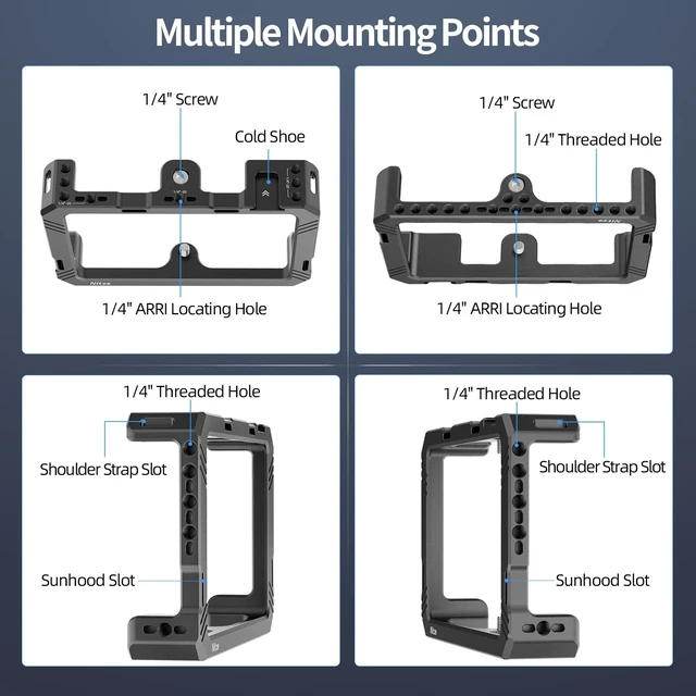 Alt view image 3 of 5 - Nitze Cage Kit for SmallHD Indie 5 / Cine 5 Monitor - JT-S03B