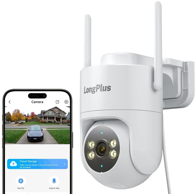 Main image of 8MP 4K Outdoor Security Wireless Camera Pan Tilt 24/7, WiFi 6/IP66, Plug in