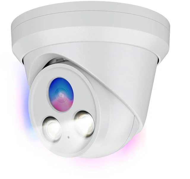 Main image of HITOSINO 4K Full Color PoE IP Camera, 8MP Turret Outdoor Camera with Human/Vehicle Detection, 118 Wide Angle, F1.0, 24/7 Color Night Vision, Mic, H.265+, Metal IP67, Works with HKV