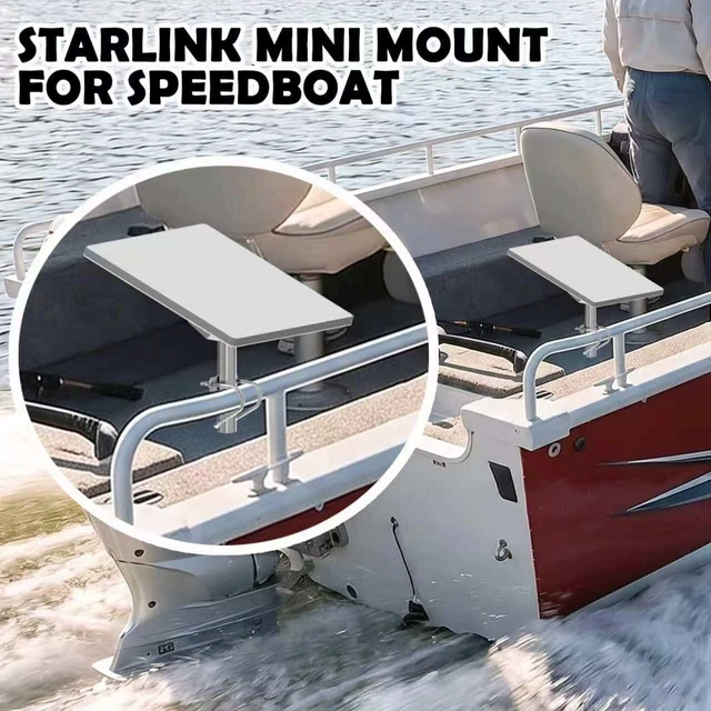 Alt view image 2 of 5 - 304 Stainless Steel Marine Antenna Mount Compatible with Starlink Mini