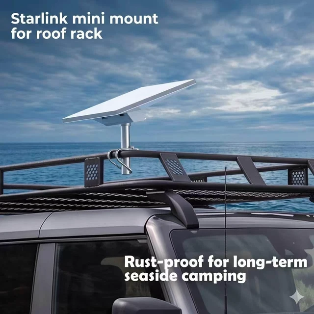 Alt view image 4 of 5 - 304 Stainless Steel Marine Antenna Mount Compatible with Starlink Mini