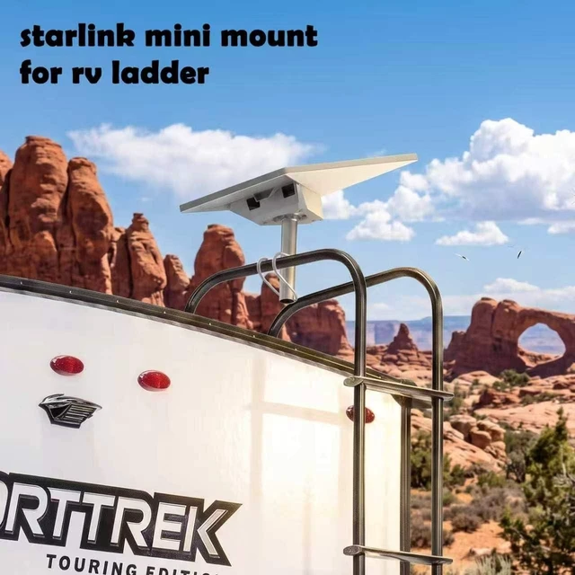 Alt view image 3 of 5 - 304 Stainless Steel Marine Antenna Mount Compatible with Starlink Mini