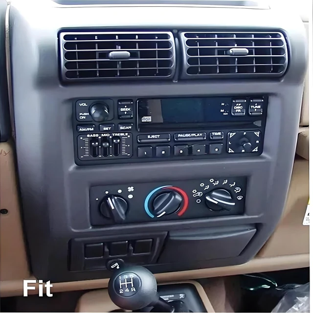 Alt view image 2 of 5 - PHEZEN 9 inch Touchscreen Car Stereo Fit for Jeep Wrangler TJ 1997-2006, Android 13 Double Din Car Radio with Carplay & Android Auto in-Dash Navigation BT Mirror Link WiFi Backup Camera 2+32G