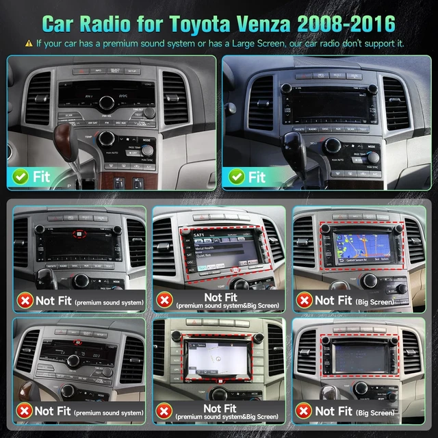 Alt view image 2 of 5 - 9inch Screen for Toyota Venza 2008-2016 Car Radio with Carplay Android Auto