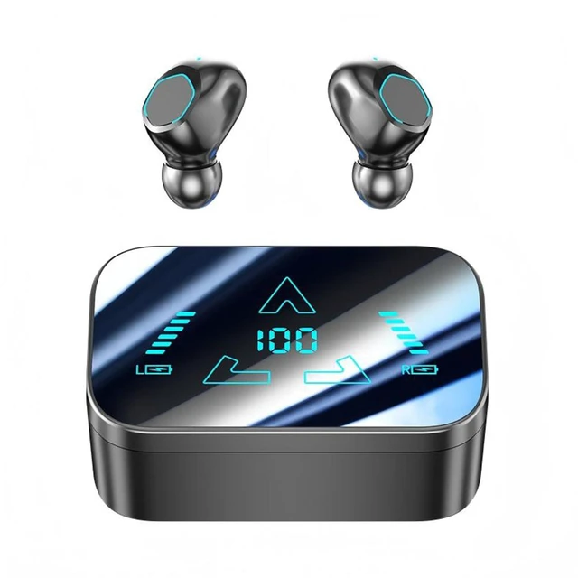 Main image of Wireless Bluetooth Earbuds, Bluetooth 5.3, LED Display, In-Ear, Black