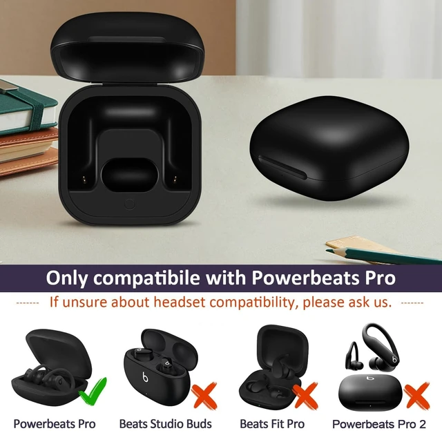 Alt view image 5 of 5 - Jinstyles Replacement Charging Case Compatible with Powerbeats Pro: Charger Case with Bluetooth Pairing Button, 700mAh Battery, Not Included Earbuds