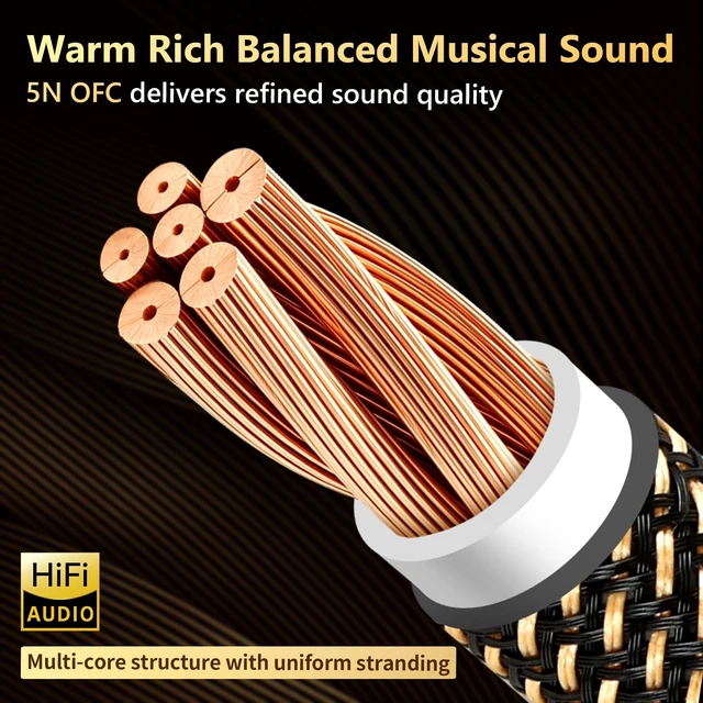 Alt view image 2 of 5 - RUHTXOW 9 Gauge Speaker Wire,5N OFC Speaker Cable with Banana Plugs