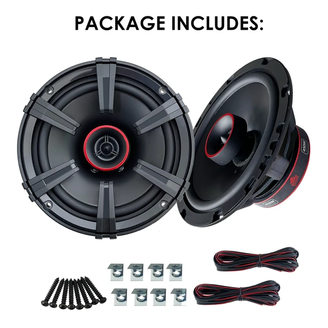 Alt view image 4 of 4 - 450 Watt 6.5 Inch Full Range Audio High Output Coaxial Speaker (One Pair)