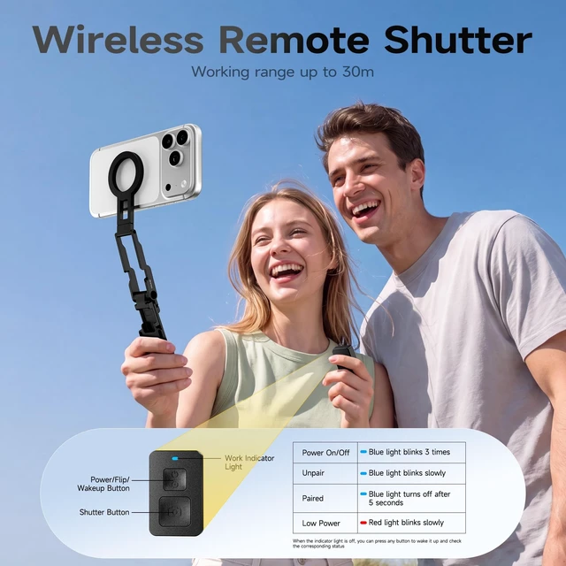 Alt view image 2 of 5 - 7RYMS 7RIG T2 Magnetic Phone Tripod with Wireless Remote