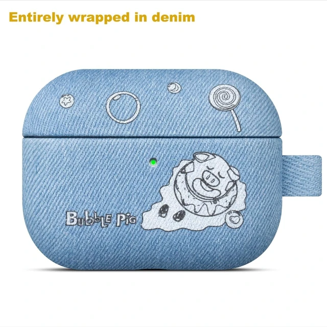 Alt view image 2 of 5 - LOPIE Denim Case Compatible with AirPods Pro 3rd Generation Case Cover