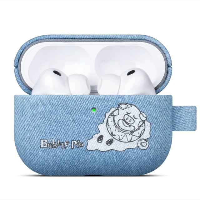 Alt view image 5 of 5 - LOPIE Denim Case Compatible with AirPods Pro 3rd Generation Case Cover