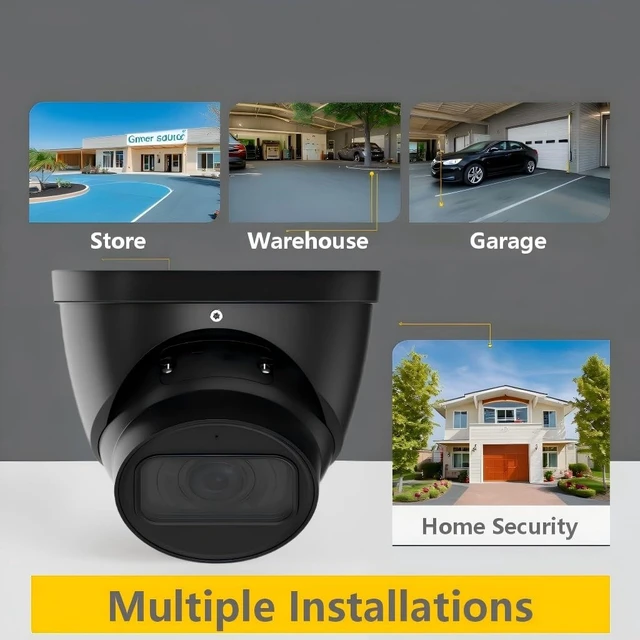 Alt view image 5 of 5 - GemaVision Security Surveillance Camera 4MP 1/1.8" CMOS IR Vari-Focal Turret IP POE Camera 2.7 mm12 mm Motorized vari-Focal Lens,Built-in MIC, IPC-T54IR-ZE-S3 (Black)