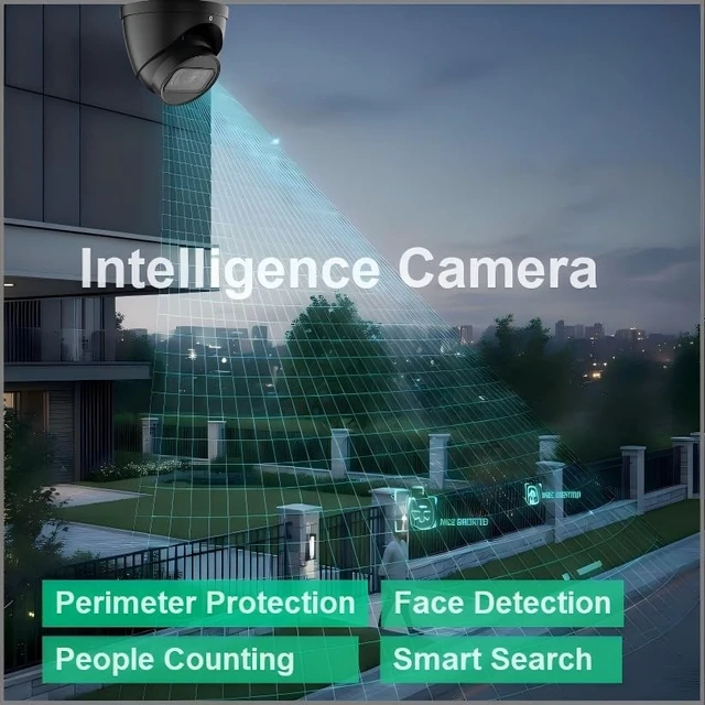 Alt view image 3 of 5 - GemaVision Security Surveillance Camera 4MP 1/1.8" CMOS IR Vari-Focal Turret IP POE Camera 2.7 mm12 mm Motorized vari-Focal Lens,Built-in MIC, IPC-T54IR-ZE-S3 (Black)