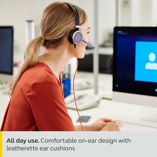 Alt view image 4 of 5 - GN Netcom Jabra EVOLVE 40 Ms Stereo Wired Headset