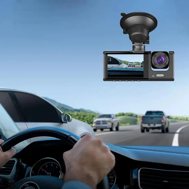 Alt view image 2 of 5 - 2K Dash Cam Front and Rear Inside Dash Camera for Car Security Video Recorder, Car DVR Dashcam 2'' Screen Loop Recording, HDR, G-Sensor, Night Vison