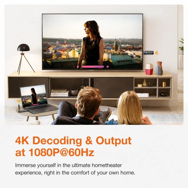 Alt view image 3 of 5 - AIMIBO 2027 New Wireless HDMI Transmitter and 2 Recievers
