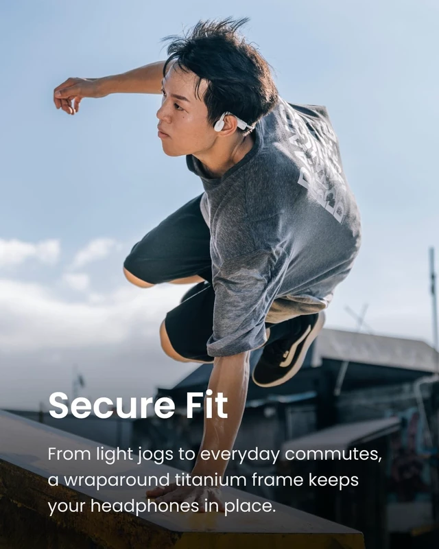 Alt view image 3 of 5 - SHOKZ OpenMove Bluetooth Bone Conduction Sports Headphones - SS23 - One - White