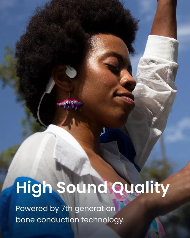 Alt view image 4 of 5 - SHOKZ OpenMove Bluetooth Bone Conduction Sports Headphones - SS23 - One - White