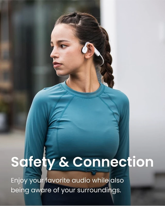 Alt view image 2 of 5 - SHOKZ OpenMove Bluetooth Bone Conduction Sports Headphones - SS23 - One - White