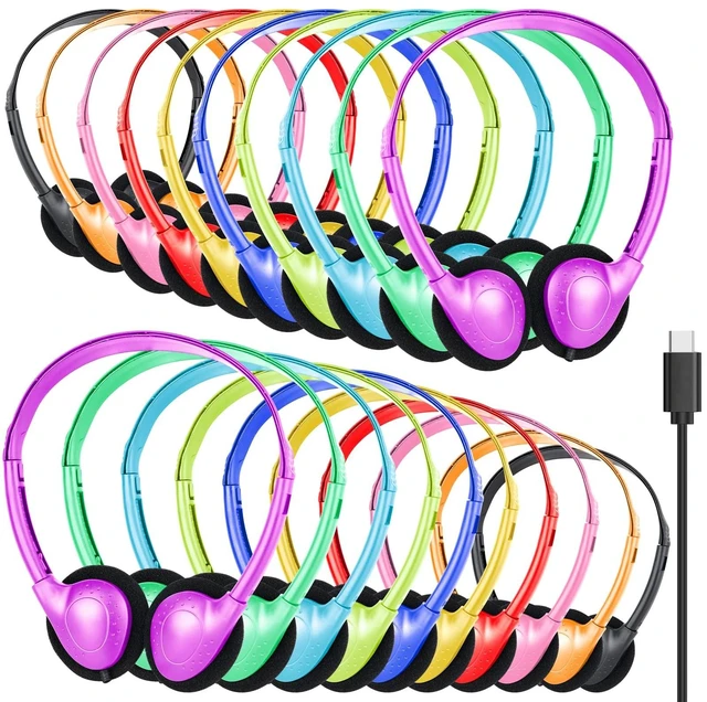 Main image of GDBOMA USB C Headphones Bulk for Classroom Kids School 100 Pack Wired