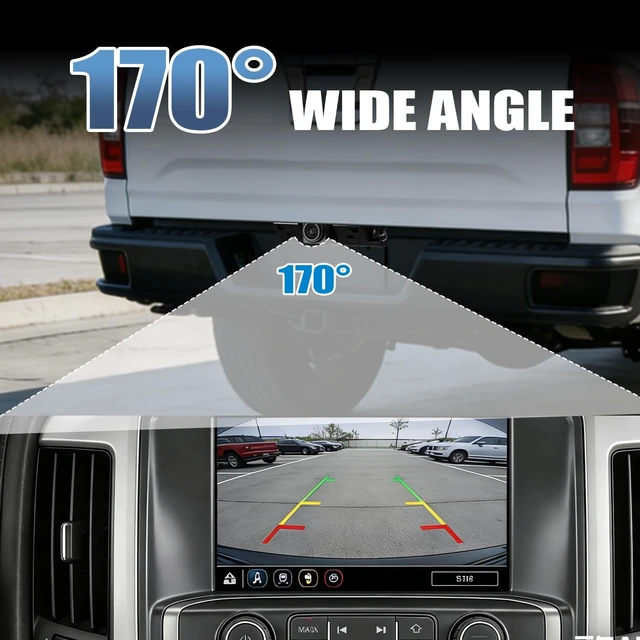 Alt view image 3 of 5 - Rear View Backup Reverse Camera Compatible with 2016 2017 2018 2019 Chevy Silverado GMC Sierra 1500 HD 2500 HD 3500 HD Backup Assist Camera Replace# 84062896 590-111