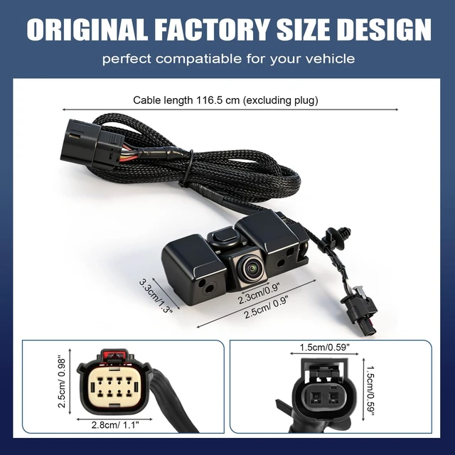 Alt view image 5 of 5 - Rear View Backup Reverse Camera Compatible with 2016 2017 2018 2019 Chevy Silverado GMC Sierra 1500 HD 2500 HD 3500 HD Backup Assist Camera Replace# 84062896 590-111