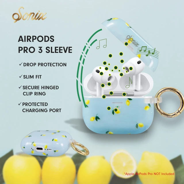 Alt view image 4 of 5 - Sonix AirPods Pro 3 Protective Case - Hard Shell Cover with Luxe Keychain Clip - Compatible with 3rd Generation AirPods Pro ^^ Lemon Drop