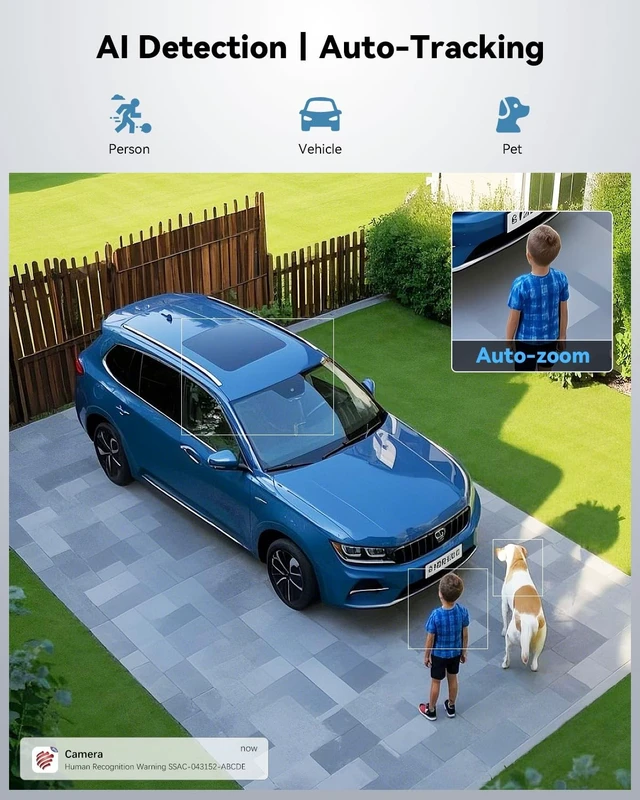 Alt view image 5 of 5 - Ctronics 4K Security Camera Outdoor with 30x Optical Zoom, 180m IR & 80m Color Night Vision, Dual-Band WiFi, AI Smart Detection, Auto Tracking with Zoom, 60 Presets, FTP/Cloud/256GB TF, Metal