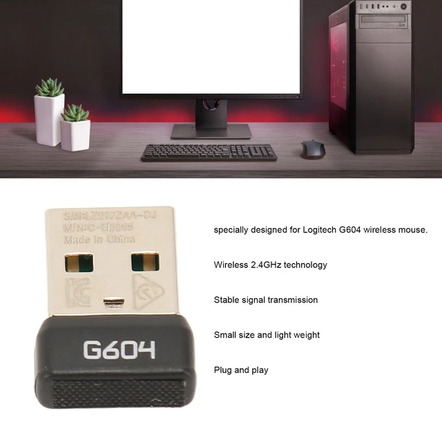 Alt view image 3 of 5 - USB Receiver for G604 Mouse, 2.4 G USB Receiver Replacement, Plug and Play