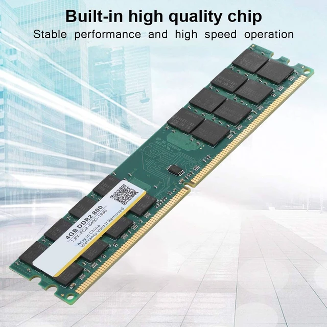 Alt view image 4 of 5 - SALALIS 240 Pin PC Memory DDR2, 4GB 800MHz DDR2 Memory Module DDR2 Module Fast Data Transfer Memory Module for PC2-6400 Desktop Computer