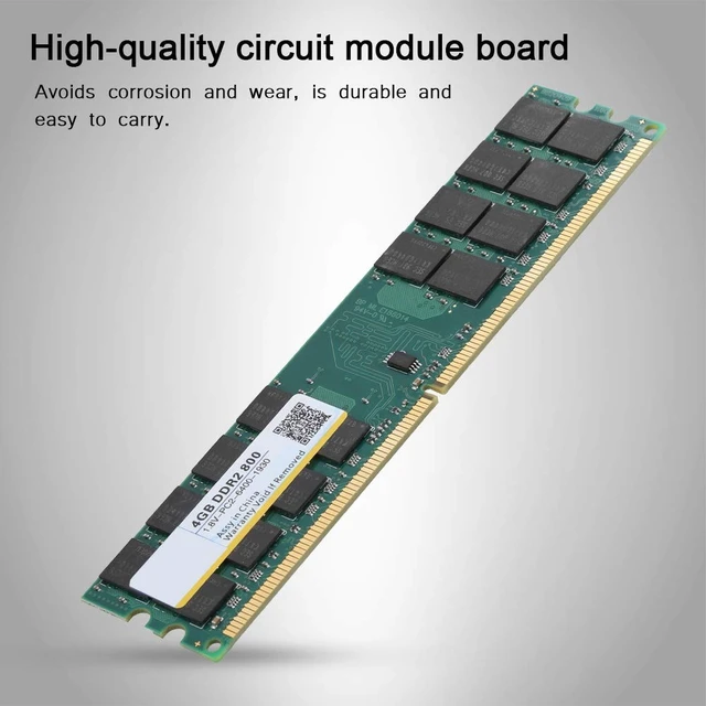 Alt view image 5 of 5 - SALALIS 240 Pin PC Memory DDR2, 4GB 800MHz DDR2 Memory Module DDR2 Module Fast Data Transfer Memory Module for PC2-6400 Desktop Computer
