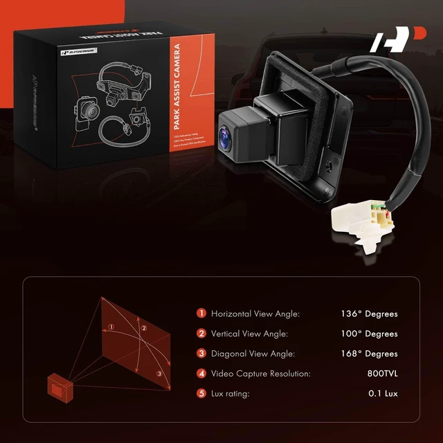 Alt view image 2 of 5 - A-Premium Rear View Backup Camera Compatible with Mitsubishi