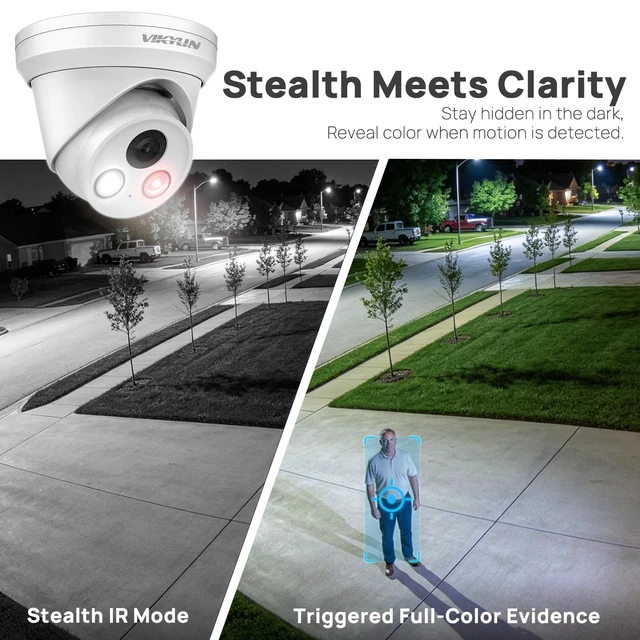 Alt view image 4 of 5 - 4K PoE Security Camera with F1.0 Lens & 1/1.8 CMOS Clear Night Vision C88