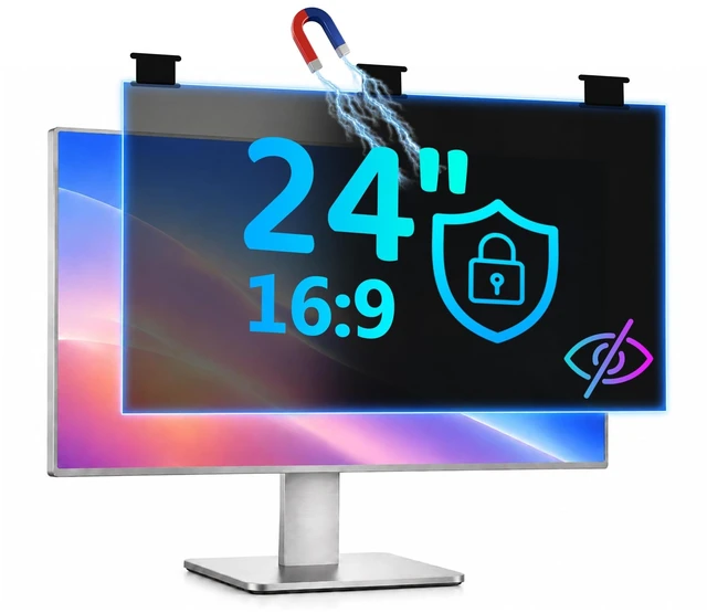 Main image of Magnetic 24 Inch Privacy Screen for Computer Monitor 16:9 Aspect Ratio