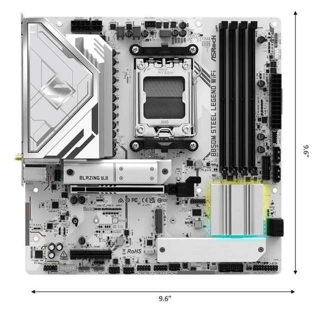 Alt view image 3 of 5 - MICRO CENTER AMD 7600X3D Processor with ASRock B850M Steel Leg Motherboard