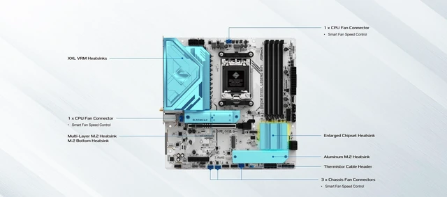 Alt view image 5 of 5 - MICRO CENTER AMD 7600X3D Processor with ASRock B850M Steel Leg Motherboard