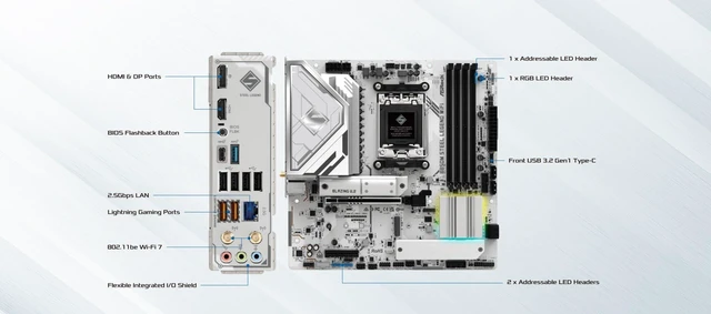 Alt view image 4 of 5 - MICRO CENTER AMD 7600X3D Processor with ASRock B850M Steel Leg Motherboard