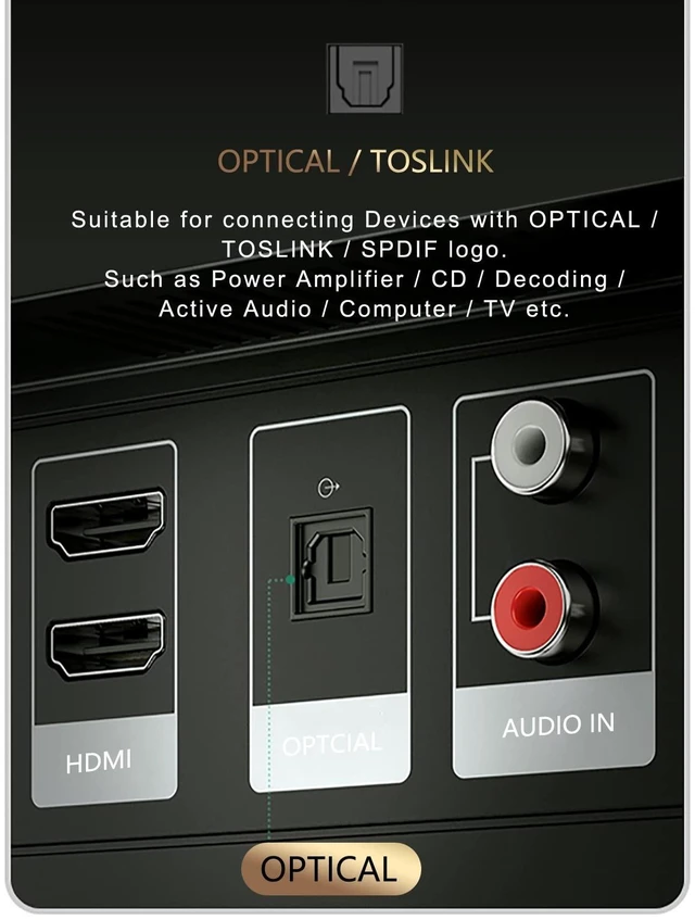 Alt view image 4 of 5 - SKW Entry Level HC Series Digital Optical Audio Toslink to Toslink Cable 16.4ft/5M