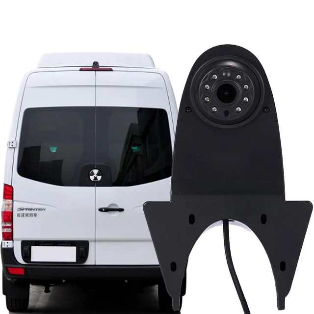 Alt view image 4 of 5 - Brake Lamp Rear View Car Backup Camera Replacement for VW Crafter T5 Benz Sprinter vito Viano Citroen Dacia Fiat Ford Hyundai Isuzu Iveco Mitsubishi Nissan Seat Skoda Toyota+7" Reverse Monitor