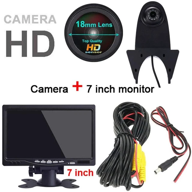 Alt view image 3 of 5 - Brake Lamp Rear View Car Backup Camera Replacement for VW Crafter T5 Benz Sprinter vito Viano Citroen Dacia Fiat Ford Hyundai Isuzu Iveco Mitsubishi Nissan Seat Skoda Toyota+7" Reverse Monitor