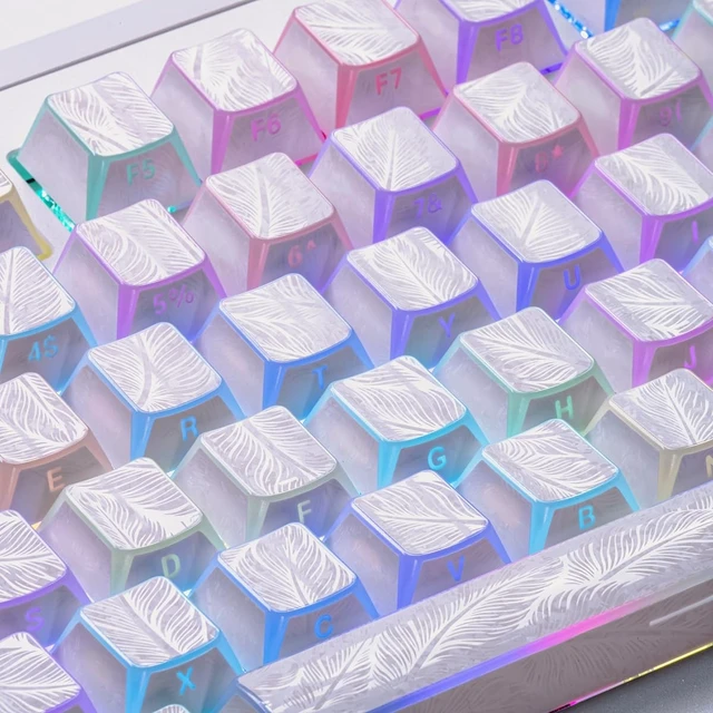 Alt view image 2 of 5 - Sumgsn 136 Keys PBT Shine Through Keycaps - Prism Keycaps with Storage Box