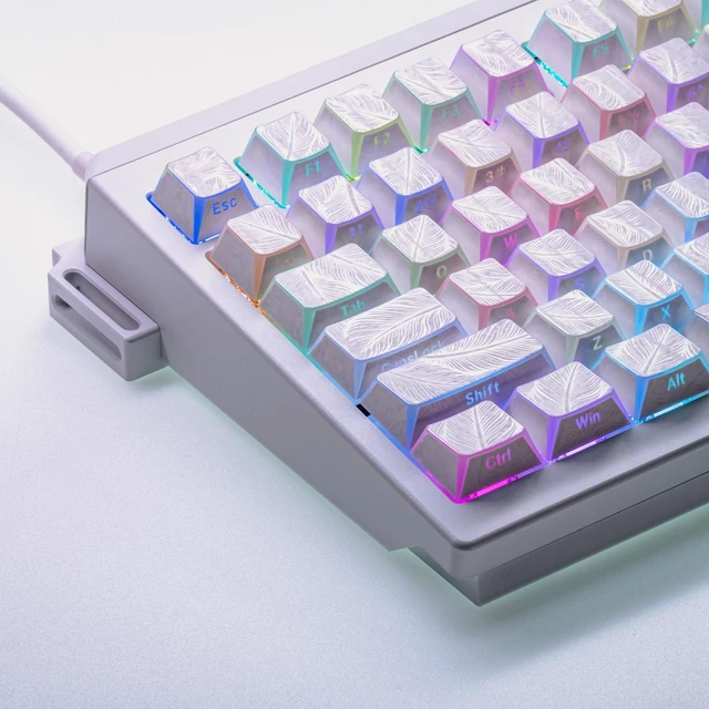 Main image of Sumgsn 136 Keys PBT Shine Through Keycaps - Prism Keycaps with Storage Box