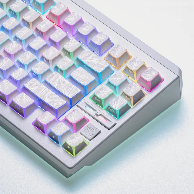 Alt view image 3 of 5 - Sumgsn 136 Keys PBT Shine Through Keycaps - Prism Keycaps with Storage Box