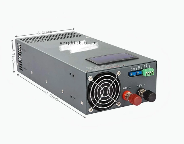 Alt view image 3 of 5 - 1500W AC-DC Converter Digital Display Current Voltage Adjustable Switch Regulated Power Supply DC 0-48V 0-31A for Computer Project, LED Strip Lights, 3D Printer