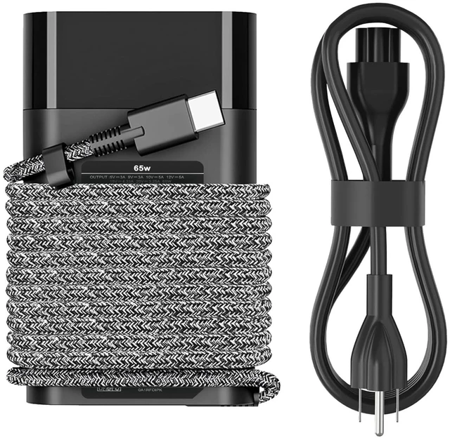 Main image of DJW 65W USB C Laptop Charger Compatible with HP Spectre x360,Envy,Elitebook x360,Pavilion, Elite x2,Chromebook,Omnibook,Dragonfly,Zbook,ProBook Travel Computer Charger USB Type C AC Power Adapter