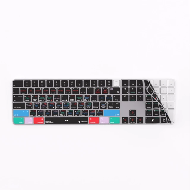 Alt view image 2 of 5 - Editors Keys Logic Pro Keyboard Cover Compatible with Apple Magic Numeric Keyboard - Silicone Protective Skin with Logic Pro Shortcuts - Fits TouchID and Non-TouchID Models