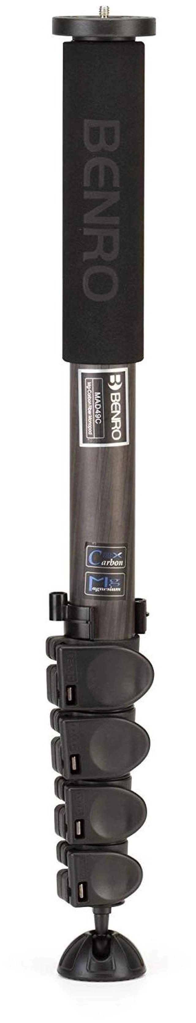 Main image of Benro Adventure 8X Carbon Fiber Series 4 Monopod, 5 Section, Flip Lock, 72" Maximum Height, 39.7 lb. Capacity- Black (MAD49C)